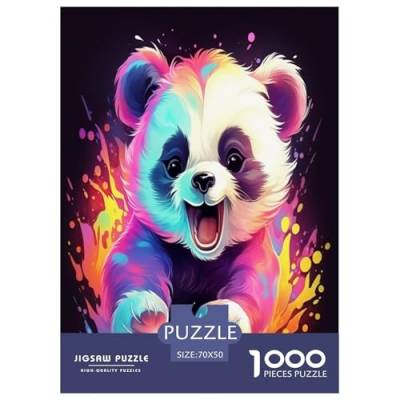 Panda Puzzle 1000 Teile Schwer Puzzle Spielzeug Pädagogisches Spiel Impossible Herausforderung Spielzeug Für Erwachsene Und Kinder in Bewährter 70x50cm/1000pcs von ChengzeTCo